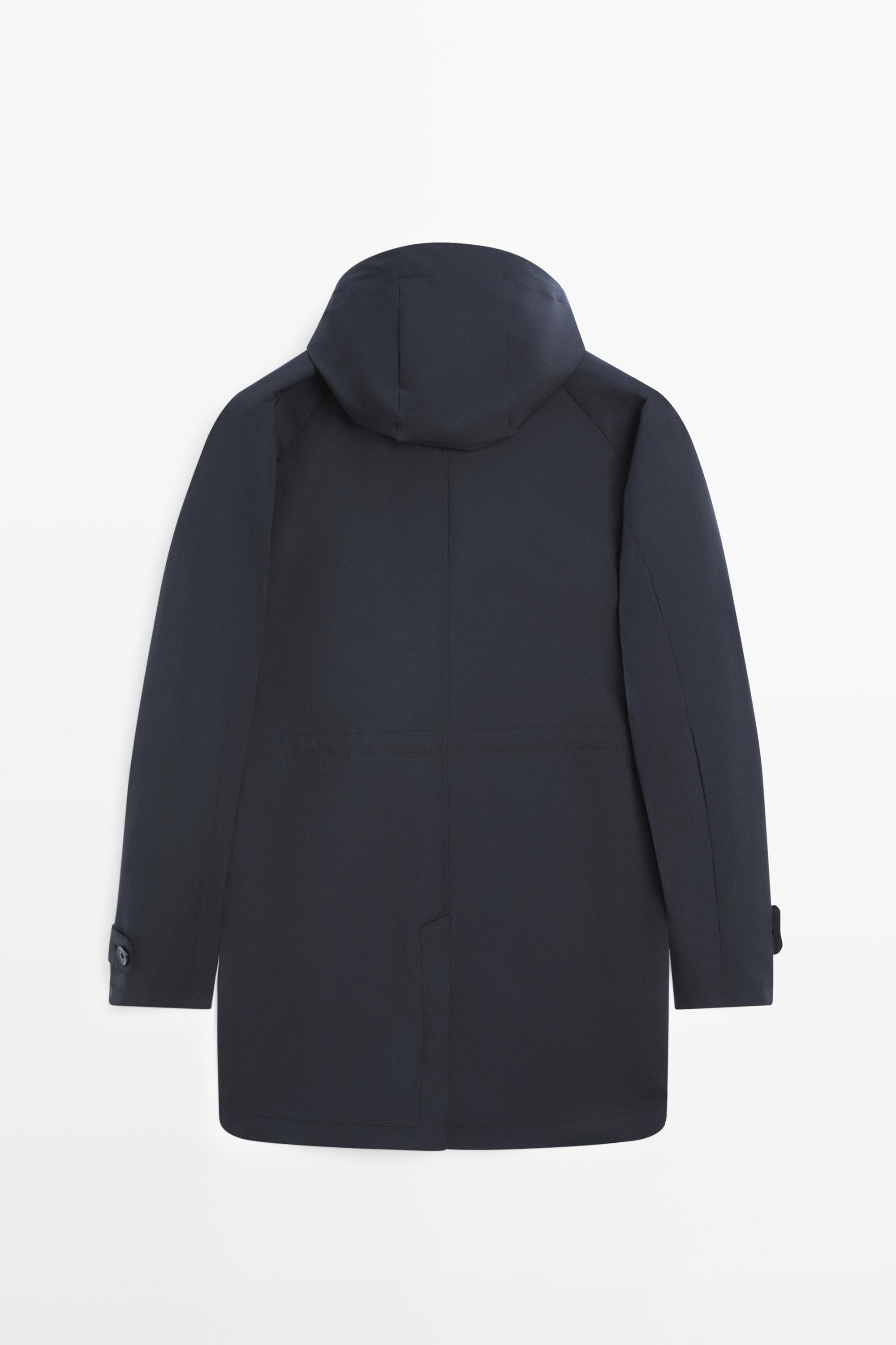 Long hooded parka